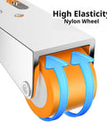 Premium Top Shelf Heavy Duty Vertical Track Roller Wheels With Tough Rubber Casters And Zero Sag Design For Smooth As Silk Sliding Door Glide On Scratch Proof Floors. Close-up of nylon wheel with high elasticity.
