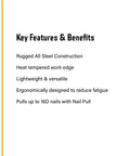 Key features of Badass Heavy Duty 54 Inch Shingle Removal Shovel For Roof Demolition and Asphalt Material Peeling.