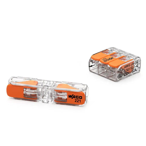 Lever Nut Inline Splice Wire Connector with Levers for All Conductor Types 2 Conductor Max 4 Mm2 Transparent Housing 60 Piece