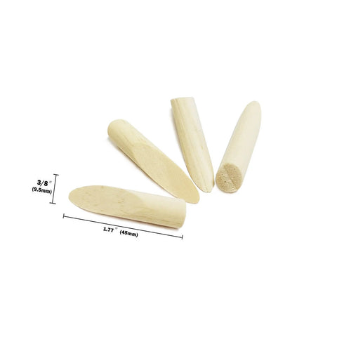 Solid Wood Pocket Hole Plugs Set Pine Wood Plugs for Pocket Hole Jig Tools 100 Pieces displayed with dimensions