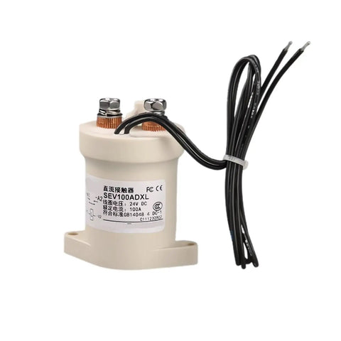 Premium 12 Through 72 Volt Dc Contactors And Relays For Electric Vehicle Chargers with copper terminals and wires.
