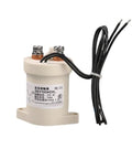 Industrial Grade DC Contactor Electric Relay Switch For EV Charging Station, 24V, 100A, with attached wiring for easy installation.