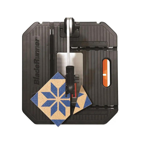 Lightweight Portable Table Saw Dishing Out Snappy Rip And Cross Cuts Without Breaking a Sweat featuring a cutting tile on the surface.