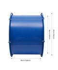 Side view of 16 Inch Explosion Proof Axial Fan with 370W 110V Motor, heavy duty carbon steel housing, dimensions shown.