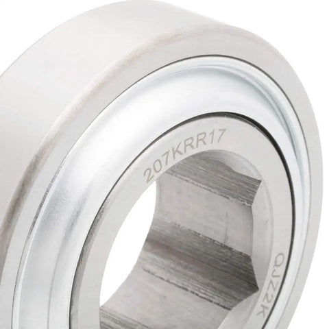 Two Pack Agricultural Ball Bearings 207KRR17 With 1.25 Inch Hex Bore And 1.44 Inch Inner Diameter Plus 2.83 Inch Outer Diameter Heavy Duty Replacement Parts Built Tough To Crush The Grind On Farms And Ranches Daily
