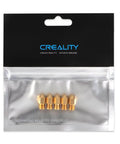 5 Pack 0.4mm Brass Hotend Nozzles For Ender 3 Series And CR 10 Series in packaging, front view
