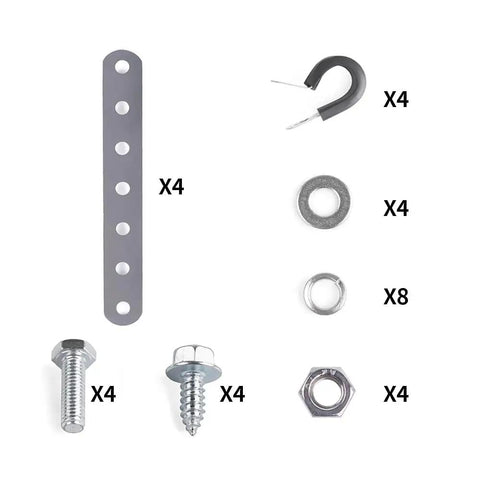 Heavy Duty Steel Oil Cooler Mounting Bracket Kit For 3/4 Inch Systems Compatible With LPD47391 components and bolts shown