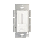 24V Tape Light Driver And Dimmer Power Supply White Best Bet For Direct Wire LED Tape In Wall Install In Standard Single Or Multi Gang Boxes Discreet White Housing Fits Junction Boxes For Under Cabinet And Cove Lighting. White in-wall LED tape dimmer with metal mounting plate, front view