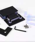 180 Degree Frameless Shower Door Hinge Set In Black Finish, Heavy Duty 304 Stainless Steel Glass To Glass Pivot For 8-12 mm Doors, 2 Pack