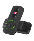 64GB Sport Clip On MP3 Player With Bluetooth 5.3 Ultra Light Mini Clip On Recorder No FM MicroSD Support Shuffle Playback For Running Cycling Hiking Climbing And Yoga, black device with display and buttons.