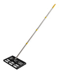 All Purpose Lawn Leveling Rake With Aluminum Rollers And Stainless Steel Build, Adjustable Long Handle, Heavy Duty Yard Leveler