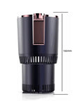 Ride Ready 12V 2 In 1 Car Cup Warmer And Cooler With Sleek Digital Screen viewed front, showcasing size and design.