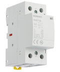Heavy Duty 63A AC DC Contactor With Two Pole Two Normally Open Contacts And 24V Coil on Din rail for EV chargers and heaters.