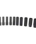 Rock Solid 10pc Deep Impact Socket Set For Cars And Gear Heads, Made From Top Tier Chrome Vanadium Steel Tough As Nails For Quick Repairs On Any Vehicle Or Heavy Duty Job At The Shop, 10-piece sockets