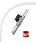 5401 Stainless Steel Oil Drain Valve With One Quarter Turn And Hose, Three Eighths By Eighteen NPTF Thread, Easy Install