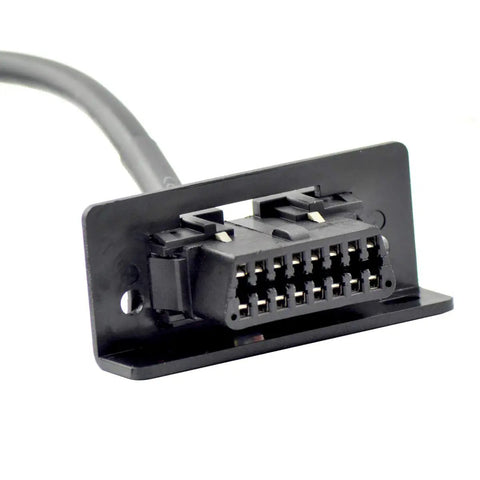 OBD2 OBD II Full 16 Pin Y Splitter Cable J1962 1 Male To 2 Female Connector Under Dash Mount Bracket Vehicle Diagnostics DIY