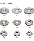 Different sizes of 420 10 Tooth 17mm Chain Sprocket with Buckle for Dirt Bikes Go Karts ATVs Pit Bikes Mini Bikes Mopeds