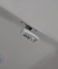 CapreraLT LED Cockpit Flood Deck Light With Bracket Mount installed on ceiling, showcasing waterproof IP67 boat lighting.