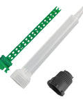 40-Piece Epoxy Mixing Nozzle Tips Set For Resin And Adhesive Guns, 50ml/1.7oz Cartridges, 16-Element Spiral Mixing, components shown