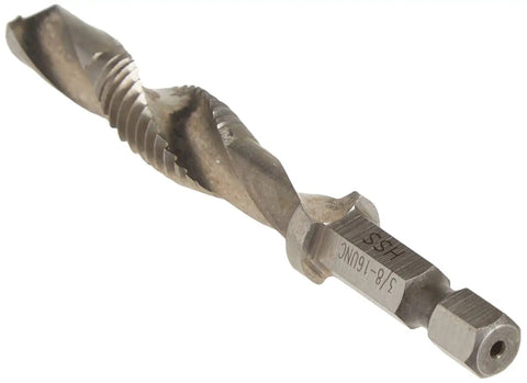 Impact Ready 3/8 Inch UNC Drill Tap Combo Bit With Hex Shank Drills Taps Deburrs And Countersinks In One Step For Quick Efficient Hole Creation With Your Impact Driver