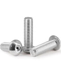 M5 X 5mm Button Head Socket Cap Screws 304 Stainless Steel Full Thread Metric Hex Bolt Quantity 50 viewed from multiple angles.
