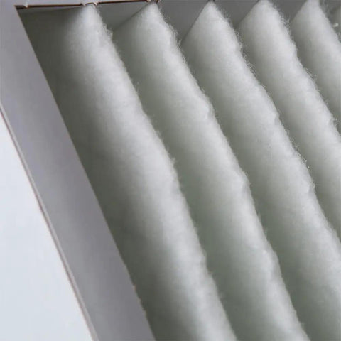 Close-up of Heavy Duty 20x25x5 MERV 13 Replacement Air Filters For Honeywell Lennox 2 Pack Actual Size 19.88 x 24.88 x 4.38