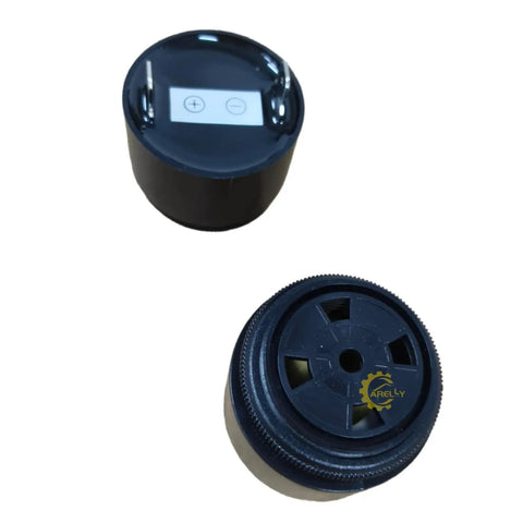 Slick Drop In Replacement Steady Tone Alarm High Power Beacon for Genie Vertical Mast and Scissor Lifts showing top and bottom view.