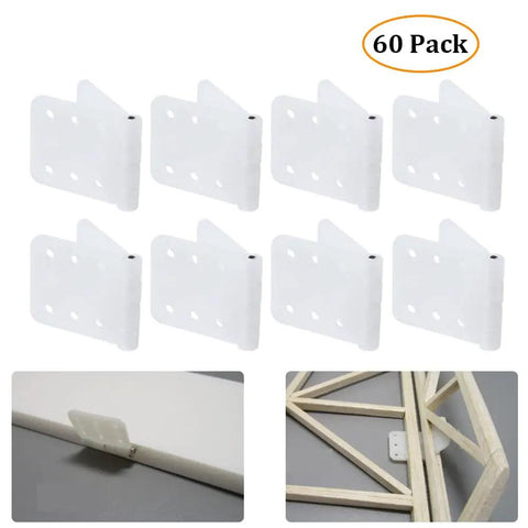 60 Pieces Pinned Nylon Hinges Loose Leaf For RC Planes And Model Planes Control Surface Hinges Kit 3 Sizes Durable Pro Grade