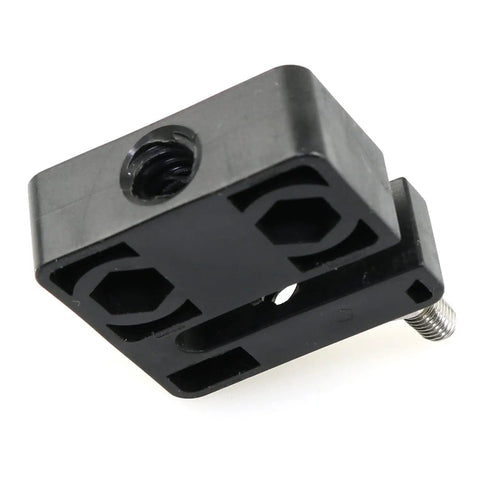 Close-up of Anti Backlash Nut Block For T8 Lead Screw 8mm Diameter Two Pack 3D Printer Accessories showing threaded metal and plastic body