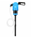 No Sweat Manual Lever Drum Pump For 55 Gallon Barrels Heavy Duty Workhorse With Leakproof Valve and 6.6 Ft Corrugated Hose