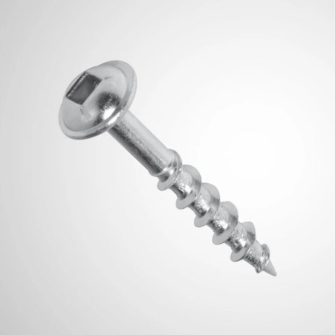 Pocket Hole Screws 1-1/4 Inch Coarse Thread With Maxi-Loc Head 2 Square Drive For Pocket Hole Jigs Carbon Steel Zinc-Plated