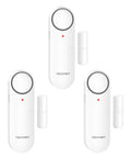 2 In 1 Door Alarm And Window Sensor Chime Set For Kid Safety And Home Security With 3 Level Volume Easy Switch Between Alarm And Doorbell Works On Doors And Windows Ideal For Garages And Apartments 3 Pack, white