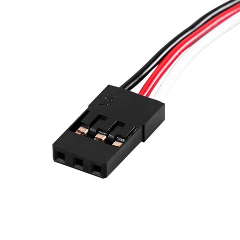 Connector wire of 11Kg Torque Coreless Servo With Mount And Horn For 1 To 24 Scale RC Cars SCX24 AX24, bottom exit design.