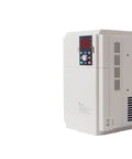 Beefy 3 Phase VFD Inverter From DC 250 To 880 V To 380 V Output With 11kW 15kW And 18.5kW Options, Variable Frequency Drive For Motor Speed Control, Pro Grade Industrial Converter For Precise Speed. White wall-mounted unit with front display and vents