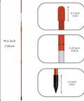 20 Piece Orange Driveway Markers Set With 49 Inch Fiberglass Snow Stakes White Reflective Tape Includes 12 Inch Drill Bit