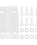 Two Sets of Mini Acrylic Hinges for Wooden Boxes and Crafts with screws and nuts, durable kitchen cupboard hardware
