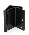Swing Clear Offset Door Hinges For Wider Openings 3.5 Inch With One Quarter Inch Radius Full Mortise Matte Black 3 Pack Heavy-Duty Door Hardware Set For Commercial And Residential Doors By Goldenwarm, front view