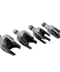 No Sweat Wood Dowel Drill Set With Tapered Plug Cutter Bits, four hex shaft bits for precise furniture repair.