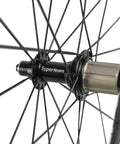 Ultralight 50mm Carbon Wheelset 700C Clincher UD Matte U Shape Crack White Finish visible hub and spokes
