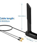 WiFi 7 Gaming Antenna With EZ Plug Connector For ROG Strix TUF Crosshair Prime And ProArt Series Motherboards Not RP-SMA Magnetic Base