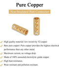 Pure copper non-insulated butt connectors with features, suitable for 6 8 10 AWG wire connector kit with screws 80A quick splice.