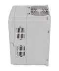 4KW Pro Grade Variable Frequency Drive VFD With Advanced Multi Stage Speed And Torque Control Motor Speed Controller For Single To Three Phase 220V 380V Applications Like Fans, Air Compressors, Pumps And Power Tools side view, gray plastic housing, vented cooling slots