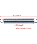 Straight Up Heavy Duty Recliner Sofa Chair Tension Springs Replacement Pack Of Two, 4-3/4 inch silver steel coil.