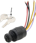 Boat Ignition Switch With Key Push To Choke 6 Wire Base Marine Grade Corrosion Resistant Includes 2 Keys And 6 Wire Connectors