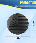 American Flag Wheel Hub Center Caps 56mm Universal for Cars Trucks SUVs, 4 Pack Black Flag Rim Covers, showing 2.22 in design.
