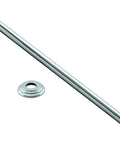 1/2-Inch IPS Ceiling Shower Arm, 24-Inch Long, With Flange, Polished Chrome Finish, Lead-Free Brass, Threaded On Both Ends