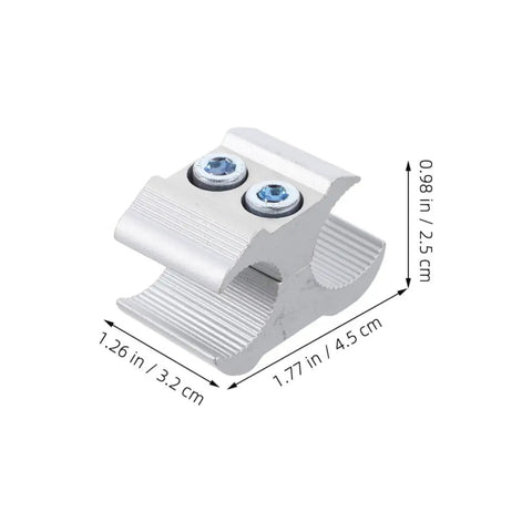Two Pack Cane Holder Clamps For Wheelchair And Walker Pipes Aluminum Alloy Precise Fit With Smooth Surface Finish Multi Purpose