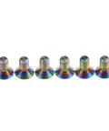 Top Shelf Gr5 Titanium Bolts M5 X 10 mm Hex Socket Countersunk Head 6 Piece Rainbow Finish lightweight fasteners.
