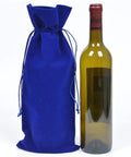 Four Pack Flannelette Wine Bottle Bags With Drawstrings For Travel Gift Packaging And Party Supplies Fabric Bottle Covers