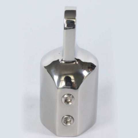 316 Stainless Steel Bimini Canopy Hardware Eye End Caps For 30mm And 32mm Tubes Dome Top Fittings Marine Repair Parts Easy Installation No Drilling Required Heavy Duty Corrosion Resistant Boat Canopy Hardware, front view